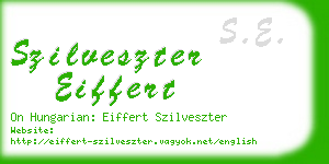 szilveszter eiffert business card